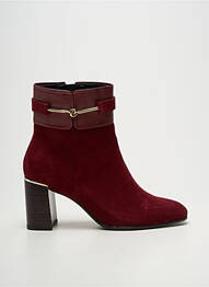 Botine/ghete toc pătrat toc de 7 la 9 cm roșu TAMARIS femme