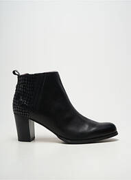 Botine/ghete țesătură satinată toc de 7 la 9 cm negru MAM'ZELLE femme