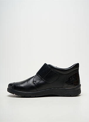 Botine/ghete țesătură satinată toc plat până la 3 cm negru ARA femme