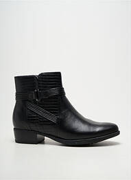 Botine/ghete țesătură satinată toc plat până la 3 cm negru TAMARIS femme