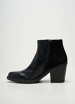 Botine/ghete țesătură satinată toc de 7 la 9 cm negru PATRICIA MILLER femeie