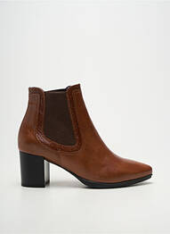 Botine/ghete vârf ascuțit toc de 4 la 6 cm maro KARSTON femme