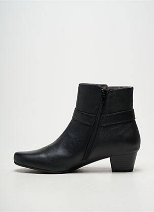 Botine/ghete țesătură satinată toc de 4 la 6 cm negru SWEET femeie