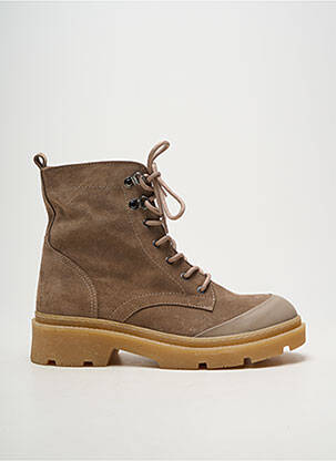 Botine/ghete toc mic toc de 4 la 6 cm bej MAM'ZELLE femeie