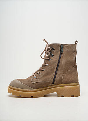 Botine/ghete toc mic toc de 4 la 6 cm bej MAM'ZELLE femeie