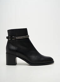 Botine/ghete țesătură satinată toc de 4 la 6 cm negru MAM'ZELLE femme