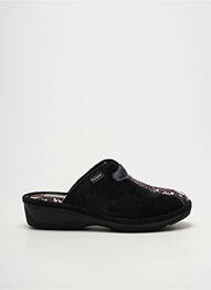 Papuci/pantofi de casă țesătură satinată toc de 4 la 6 cm negru FARGEOT femme