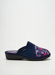 Papuci/pantofi de casă vârf rotund toc de 4 la 6 cm albastru FARGEOT femme