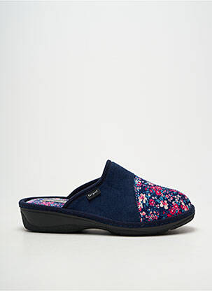Papuci/pantofi de casă vârf rotund toc de 4 la 6 cm albastru FARGEOT femme