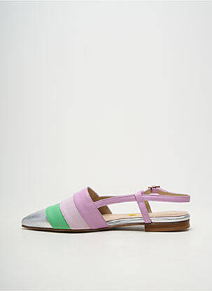 Sandale/pantofi decupați chiquet toc plat până la 3 cm violet DANSI femeie