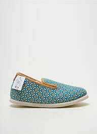 Papuci/pantofi de casă țesătură satinată toc plat până la 3 cm verde CHAUSSE MOUTON femme