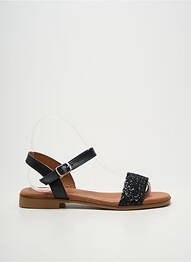 Sandale/pantofi decupați chiquet toc plat până la 3 cm negru EVA FRUTOS femme