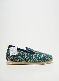 Papuci/pantofi de casă vârf rotund toc plat până la 3 cm verde CHAUSSE MOUTON femme