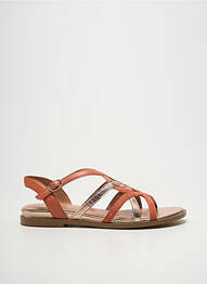 Sandale/pantofi decupați chiquet toc plat până la 3 cm portocaliu EMILIE KARSTON femme