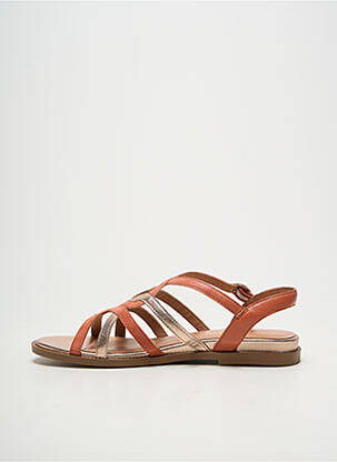 Sandale/pantofi decupați chiquet toc plat până la 3 cm portocaliu EMILIE KARSTON femme