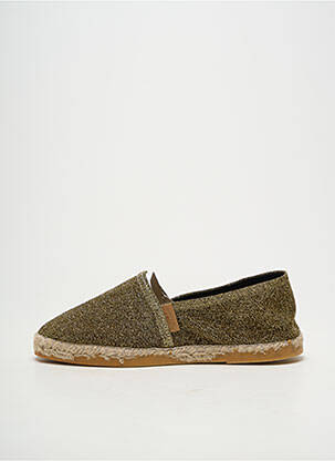 Espadrile țesătură satinată toc plat până la 3 cm auriu LA MAISON DE L'ESPADRILLE femeie