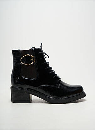 Botine/ghete toc pătrat toc de 4 la 6 cm negru REMONTE femeie