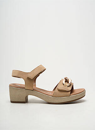 Sandale/pantofi decupați toc pătrat toc de 4 la 6 cm bej REMONTE femme