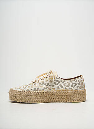 Espadrile țesătură satinată toc de 4 la 6 cm auriu LES TROPEZIENNES PAR M.BELARBI femme