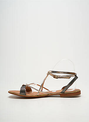Sandale/pantofi decupați chiquet toc plat până la 3 cm auriu LES TROPEZIENNES PAR M.BELARBI femme