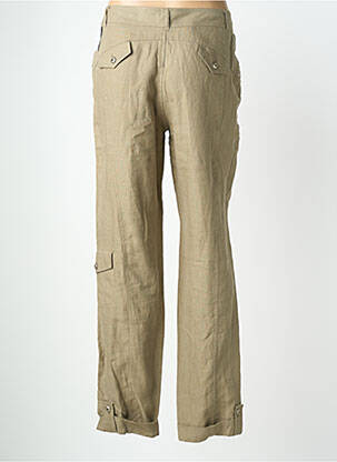 Pantalon drept închidere cu fermoar sub clapetă cu nasturi verde QUATTRO femeie