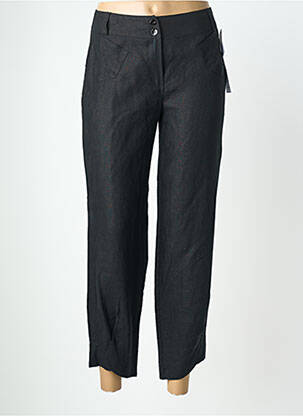 Pantalon 7/8 închidere cu fermoar sub clapetă cu nasturi negru QUATTRO femeie