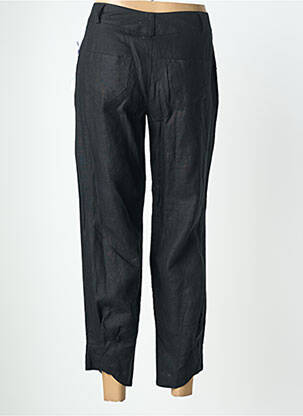 Pantalon 7/8 închidere cu fermoar sub clapetă cu nasturi negru QUATTRO femeie