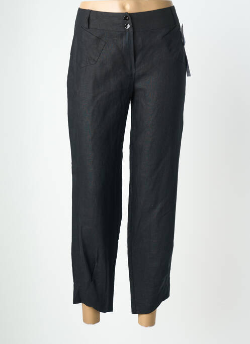 Pantalon 7/8 închidere cu fermoar sub clapetă cu nasturi negru QUATTRO femme