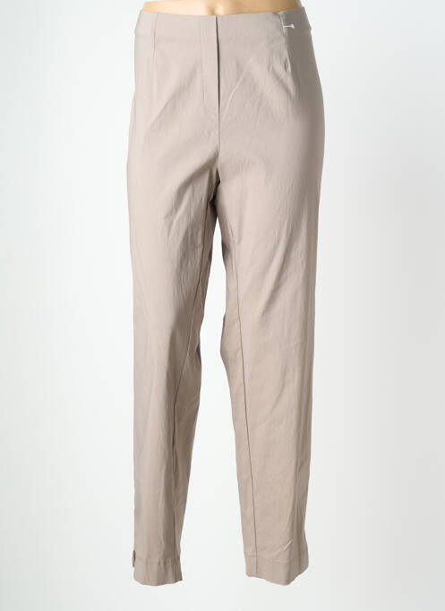 Pantalon slim talie elastică mărime normală maro QUATTRO femme