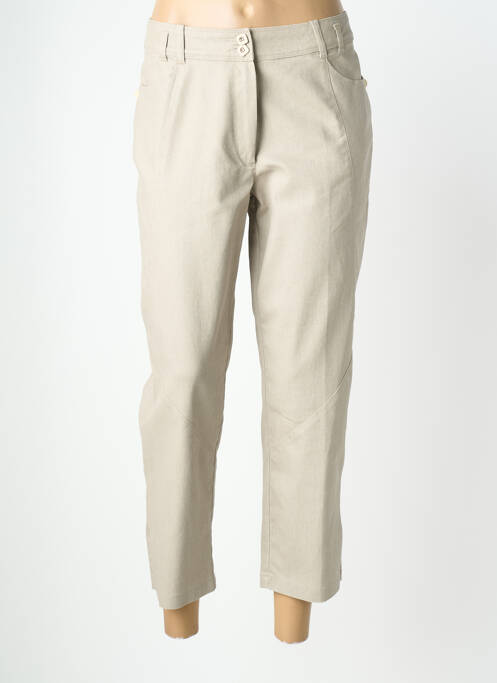 Pantalon 7/8 elasticitate mărime normală bej QUATTRO femme