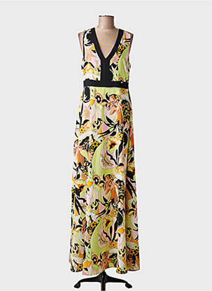 Rochie lungă imprimeu floral fără mâneci verde GAUDI femme