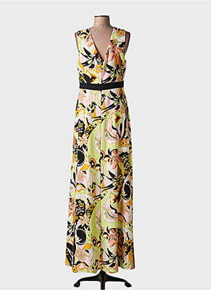 Rochie lungă imprimeu floral fără mâneci verde GAUDI femme