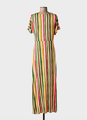 Rochie lungă mâneci scurte mâneci scurte verde MD'M femeie
