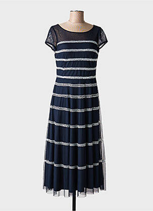 Rochie midi mâneci scurte mâneci scurte albastru VERA MONT femeie