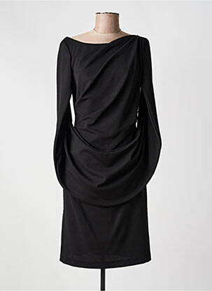 Rochie midi mâneci lungi mâneci lungi negru VERA MONT femeie