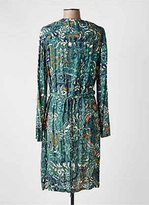 Rochie midi imprimeu floral mâneci lungi verde DIANE LAURY femeie