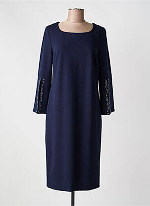 Rochie midi mâneci 3/4 mâneci 3/4 albastru FRANK WALDER femeie