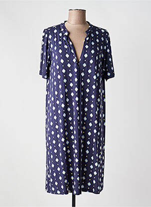 Rochie scurtă mâneci scurte mâneci scurte albastru MD'M femeie