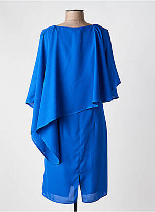 Rochie midi țesătură crep mâneci scurte albastru GREGORY PAT femeie