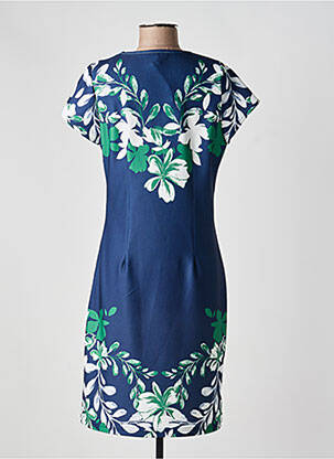 Rochie midi imprimeu floral mâneci scurte albastru GREGORY PAT femeie