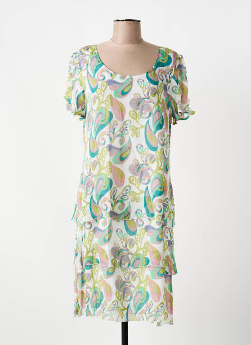 Rochie midi croială fluidă mâneci scurte verde AGATHE & LOUISE femme