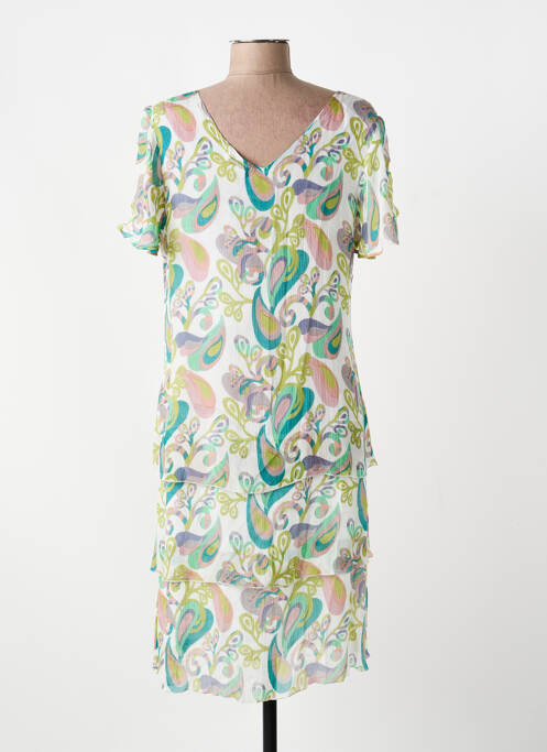 Rochie midi croială fluidă mâneci scurte verde AGATHE & LOUISE femme