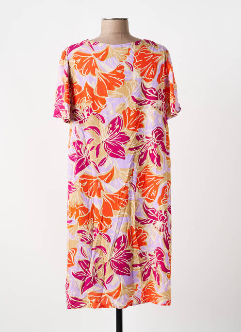 Rochie midi croială fluidă mâneci scurte violet SIGNE NATURE femme
