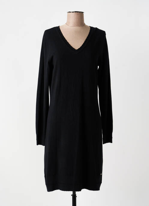 Rochie pulover strânsă pe partea de jos mâneci lungi negru MD'M femme
