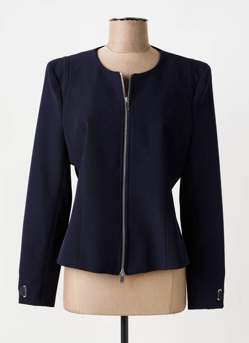 Jachete elegante guler rotund albastru EVA KAYAN femme