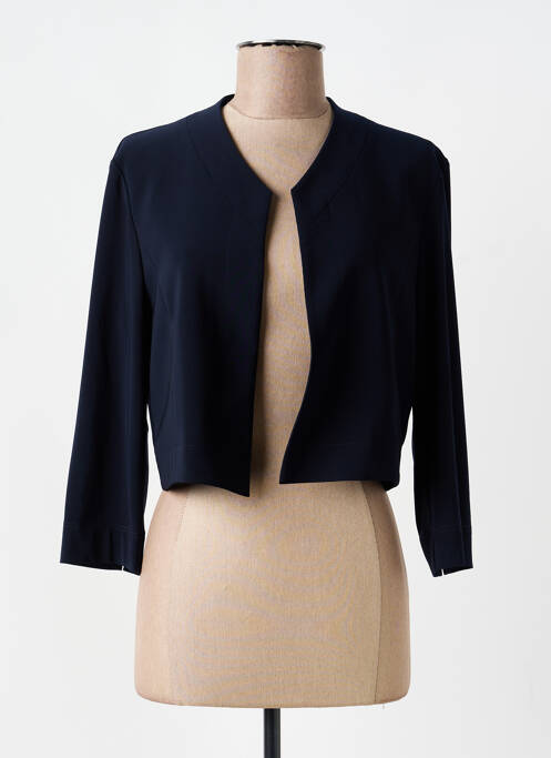 Bolero efect material satinat albastru VERA MONT femme