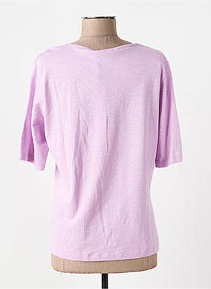 Tricou serigrafie cu strasuri mâneci scurte violet SIGNE NATURE femeie
