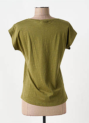 Tricou serigrafie mâneci scurte verde YES.ZEE femeie