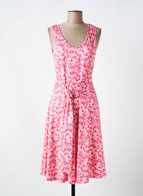 Rochie midi imprimeu floral fără mâneci roz K-DESIGN femme