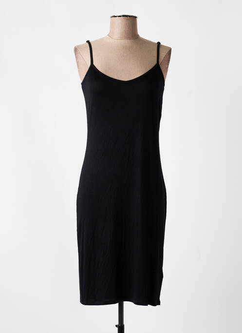 Rochie scurtă guler în v bretele subțiri negru MARBLE femme